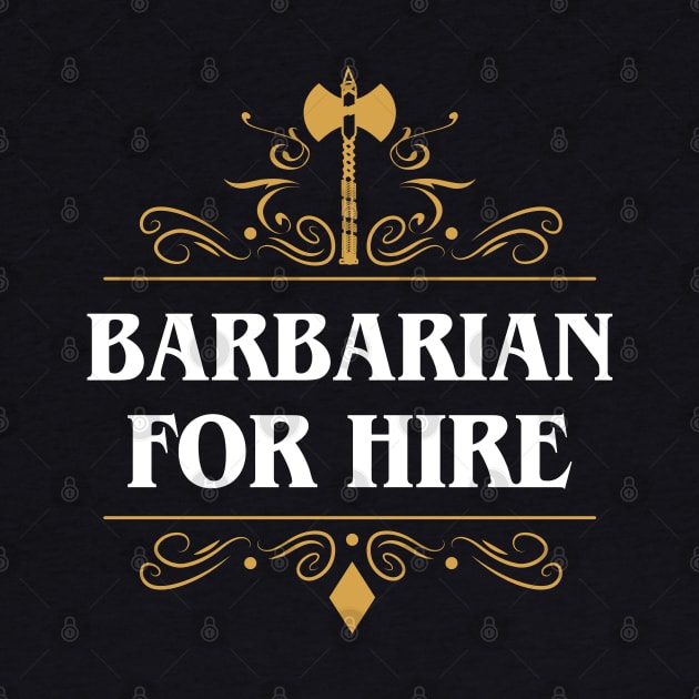 Barbarian For Hire by pixeptional